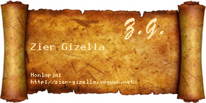 Zier Gizella névjegykártya