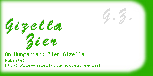 gizella zier business card